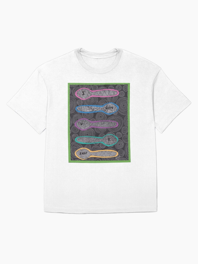 Thumbnail 3 of 7, Oversized T-Shirt, Sending Spoons - I Hope You Are AWAP designed and sold by Shilissimo.