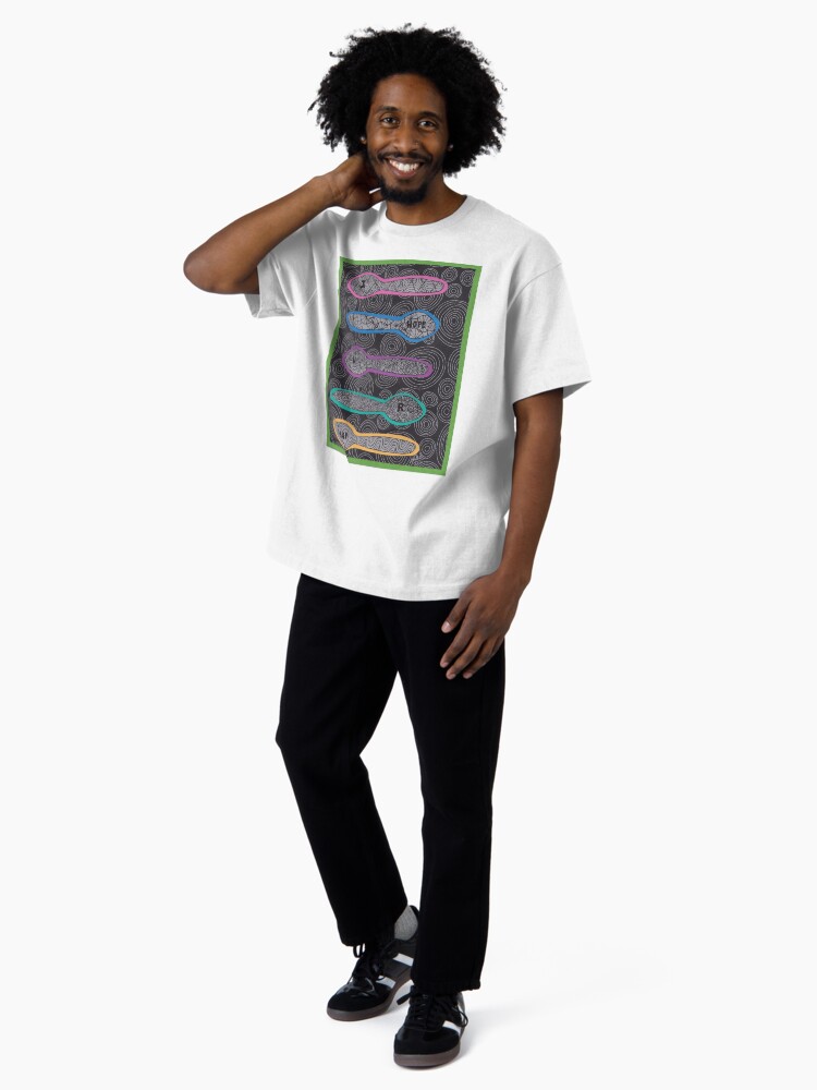 Thumbnail 4 of 7, Oversized T-Shirt, Sending Spoons - I Hope You Are AWAP designed and sold by Shilissimo.