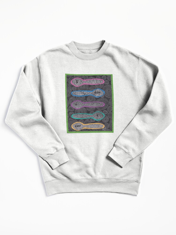 Thumbnail 2 of 7, Pullover Sweatshirt, Sending Spoons - I Hope You Are AWAP designed and sold by Shilissimo.