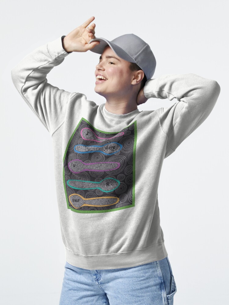 Thumbnail 5 of 7, Pullover Sweatshirt, Sending Spoons - I Hope You Are AWAP designed and sold by Shilissimo.