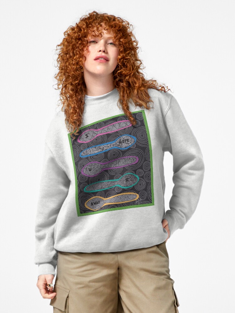 Thumbnail 4 of 7, Pullover Sweatshirt, Sending Spoons - I Hope You Are AWAP designed and sold by Shilissimo.
