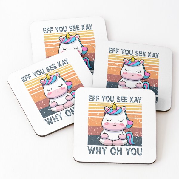 Item preview, EFF You See Kay Why Oh You unicorn Yoga Vintage funny cute gift love yoga unicorn for mom dad kids E designed and sold by KiannaSchroeder.