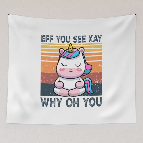 Item preview, EFF You See Kay Why Oh You unicorn Yoga Vintage funny cute gift love yoga unicorn for mom dad kids E designed and sold by KiannaSchroeder.