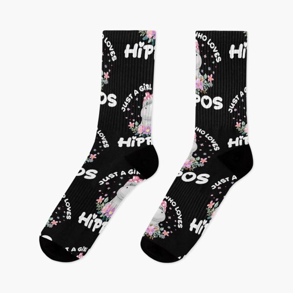 Item preview, Hippopotamus Just A Girl Who Loves Hippos Flower Cute Floral designed and sold by BaseStore.