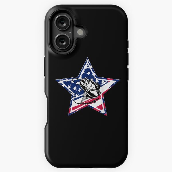 Item preview, Vintage Fishing With American Flag Bass Fish designed and sold by idabry.