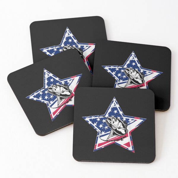 Item preview, Vintage Fishing With American Flag Bass Fish designed and sold by idabry.