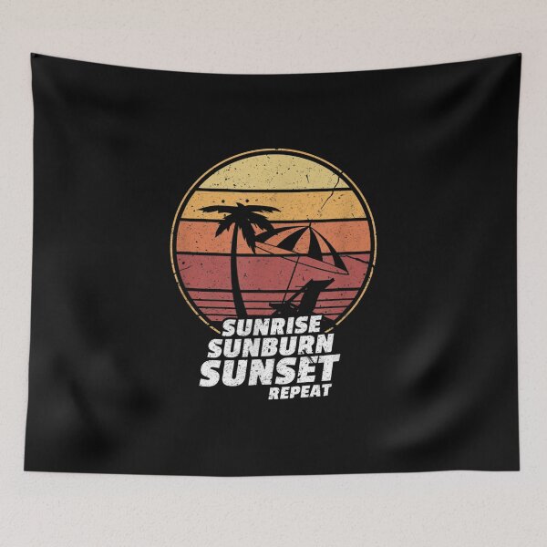 Item preview, Sunrise Sunburn Sunset Repeat Vintage Vacation Beach designed and sold by idabry.
