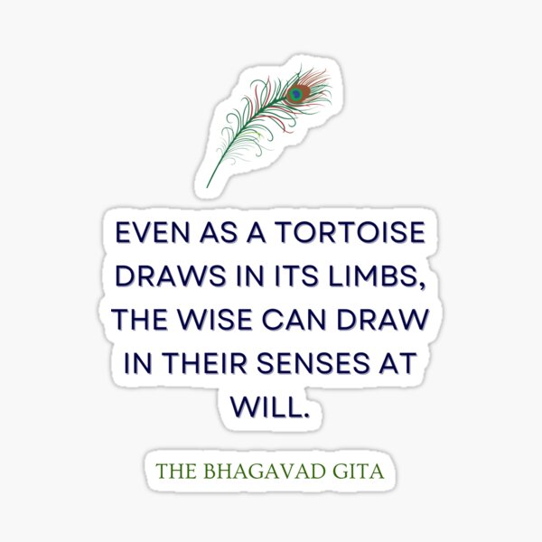 Bhagavad Gita Quote: Self-control Sticker