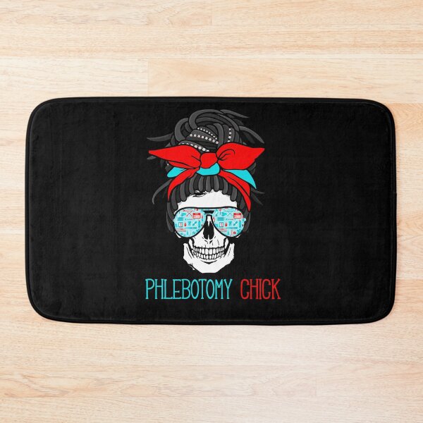 Artikelvorschau, Phlebotomist Phlebotomy Chick Blood Lab Messy Bun Hair entworfen und verkauft von BaseStore.
