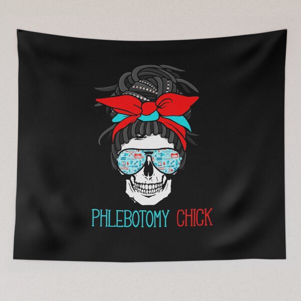 Artikelvorschau, Phlebotomist Phlebotomy Chick Blood Lab Messy Bun Hair entworfen und verkauft von BaseStore.