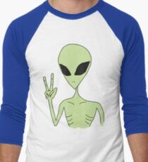 Frieden Alien Baseballshirt mit 3/4-Arm
