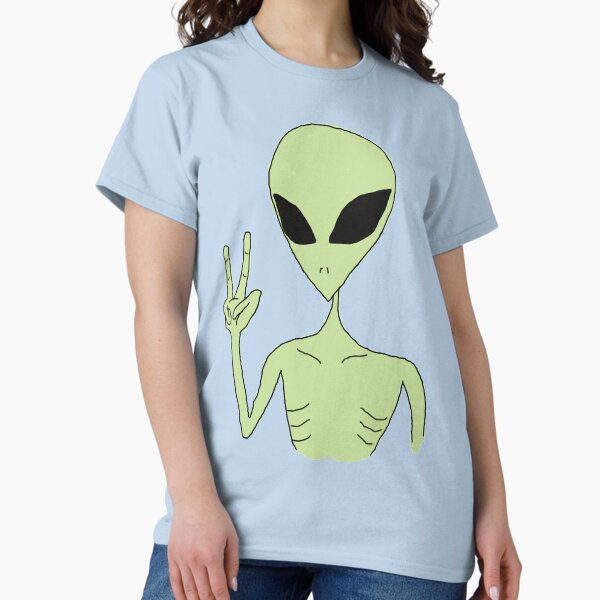 Vista previa del artículo con la obra «extraterrestre de la paz», diseñado y vendido por myacideyes.