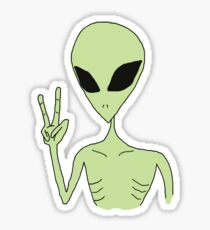 peace alien Sticker