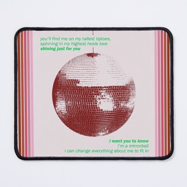 Item preview, mirrorball lyric poster designed and sold by beautyatwork.