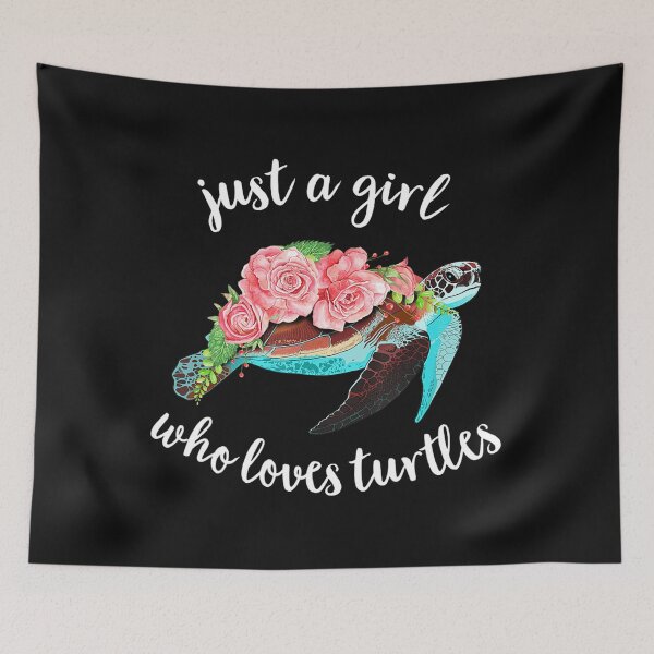 Item preview, Just A Girl Who Loves Turtles Shirt Floral Sea Turtle  designed and sold by ElesaFox.
