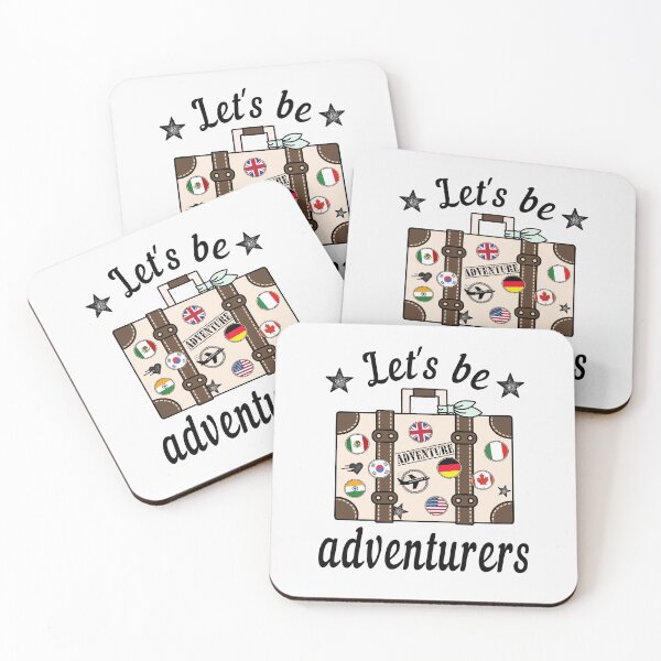 Item preview, Vintage Suitcase Travel Adventure Flags | Let's Be Adventurers designed and sold by JooArtPrints  ★★★★★.