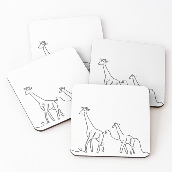 Item preview, Giraffe mother and calf - My heart is in Africa designed and sold by Ninjani Greetings.