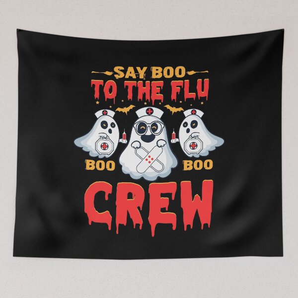 Item preview, Say Boo To The Flu Nurses Ghost Mask Halloween designed and sold by BaseStore.