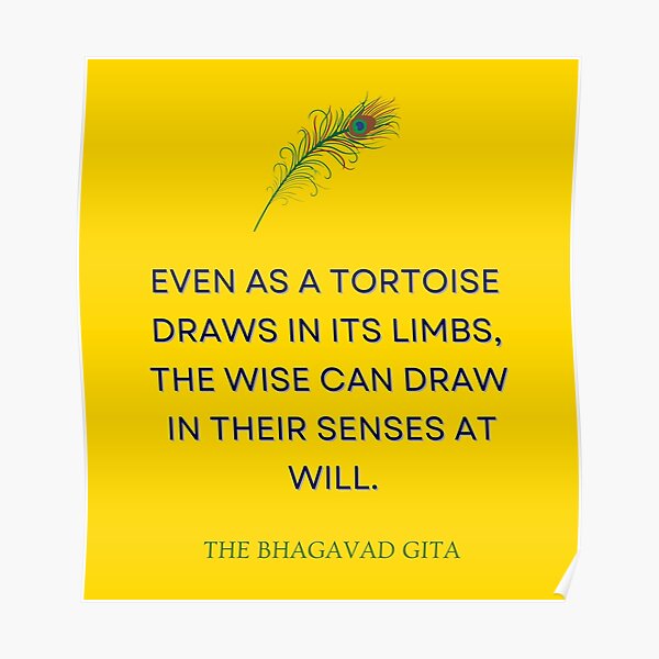 Bhagavad Gita Quote: Self-control Poster