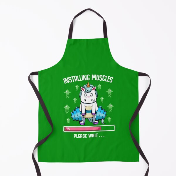 Item preview, Installing Muscles Please Wait Funny Unicorn Gym Classic T-Shirt designed and sold by KiannaSchroeder.