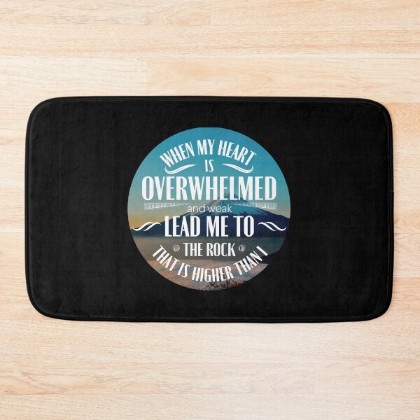 Item preview, Christian Bible verse - When my Heart is Overwhelmed, Lead me to the rock that is Higher than I - Psalm 61:1-2 designed and sold by JacquelineLim.