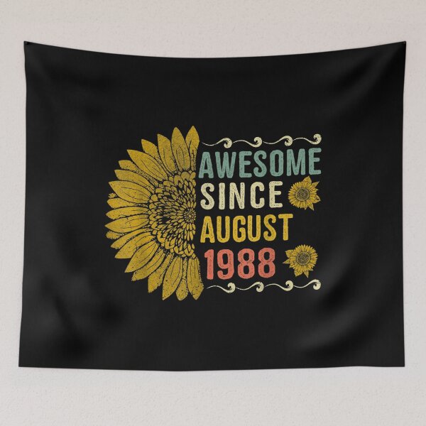 Item preview, Awesome August 1988 Flower 32 Years Old 32nd Birthday Gift designed and sold by idabry.