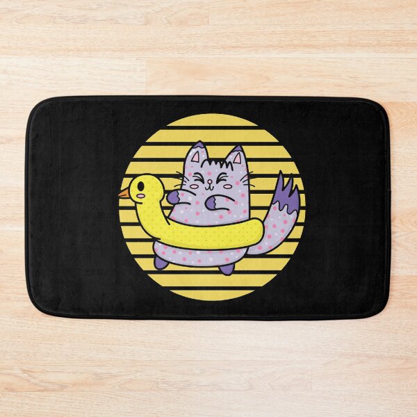 Item preview, Cat in Floater Yellow Moon designed and sold by PosterpartyCo.