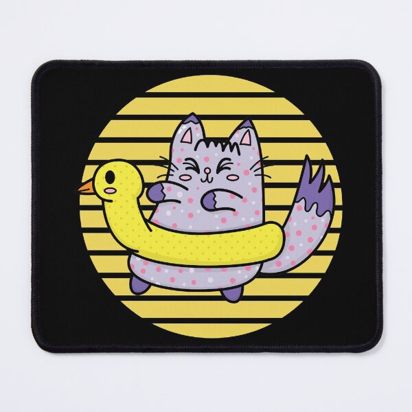 Item preview, Cat in Floater Yellow Moon designed and sold by PosterpartyCo.