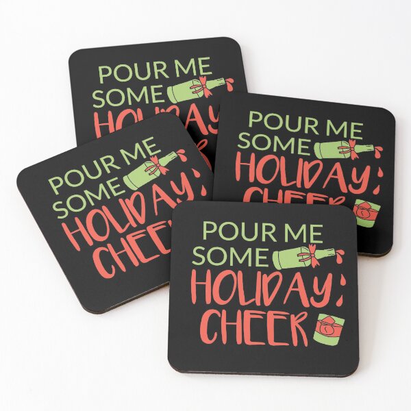 Item preview, Pour Me Some Holiday Cheer Bourbon quote gift for whiskey enthusiasts designed and sold by JokeGysen.