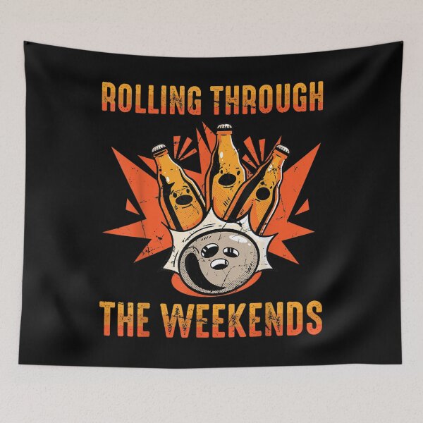 Item preview, Bowling Rolling Through The Weekend Beer Bar Pub designed and sold by idabry.