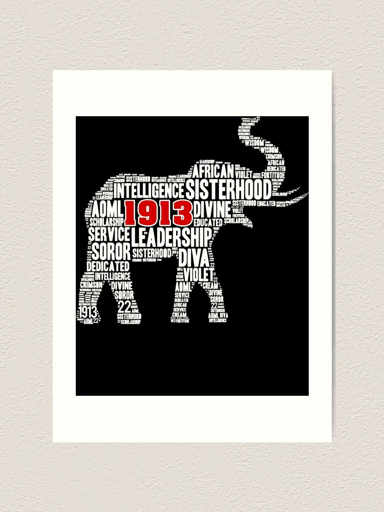 Delta-1913 Sorority Elephant Sigma-Theta Words 