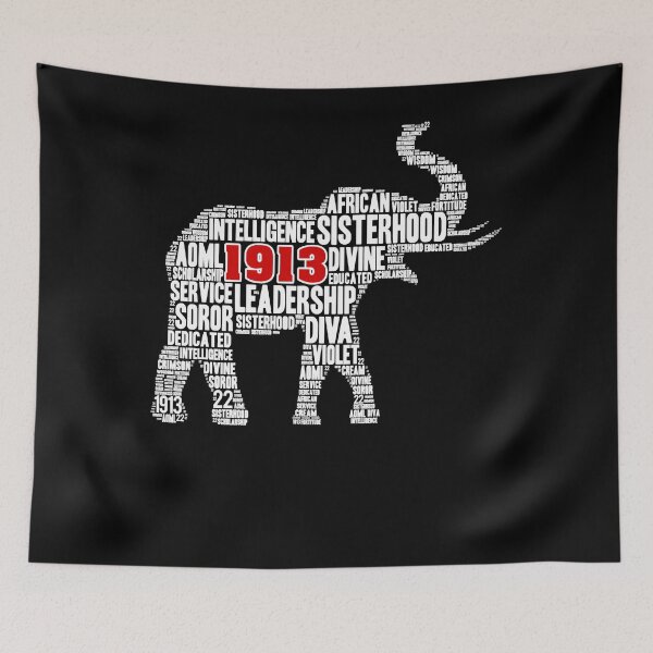 Item preview, Delta-1913 Sorority Elephant Sigma-Theta Palabras designed and sold by ColbathJelia.