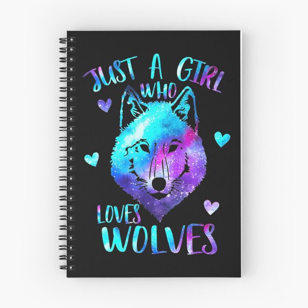 Item preview, Just A Girl Who Loves Wolves Themed Galaxy Space Wolf Lover  designed and sold by ElesaFox.