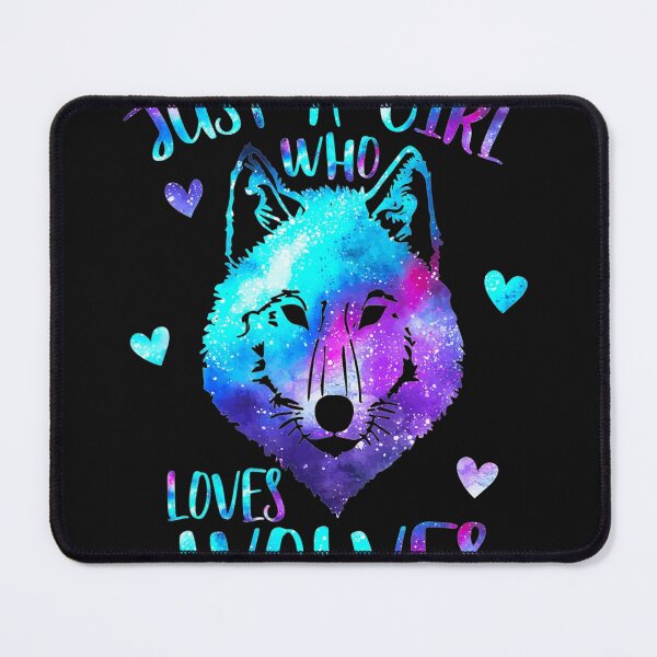 Item preview, Just A Girl Who Loves Wolves Themed Galaxy Space Wolf Lover  designed and sold by ElesaFox.