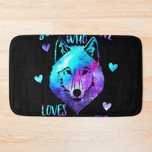 Item preview, Just A Girl Who Loves Wolves Themed Galaxy Space Wolf Lover  designed and sold by ElesaFox.
