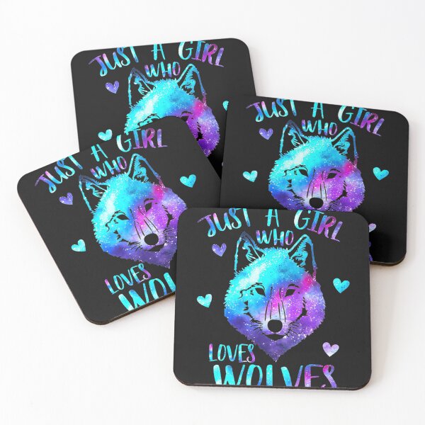 Item preview, Just A Girl Who Loves Wolves Themed Galaxy Space Wolf Lover  designed and sold by ElesaFox.