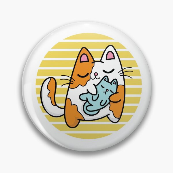 Item preview, Cat Kitten Cradle Against Yellow Moon designed and sold by PosterpartyCo.