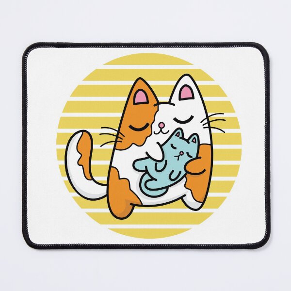 Item preview, Cat Kitten Cradle Against Yellow Moon designed and sold by PosterpartyCo.