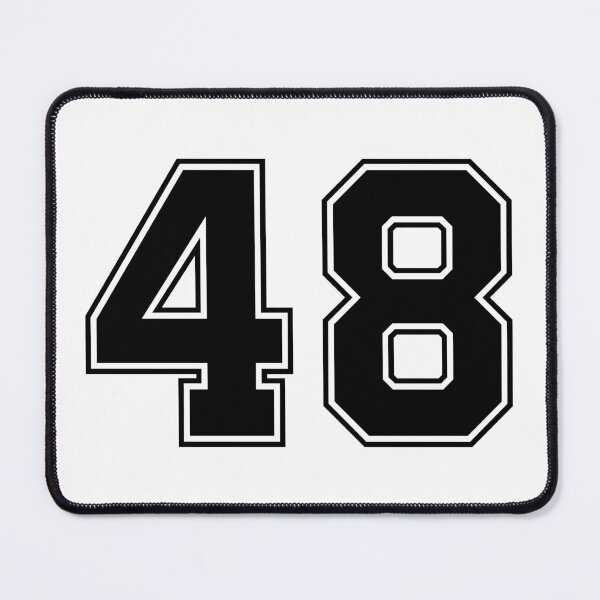 Item preview, 48 American Football Classic Vintage Sport Jersey Number in black number on white background for american football, baseball or basketball designed and sold by Marcin Adrian.