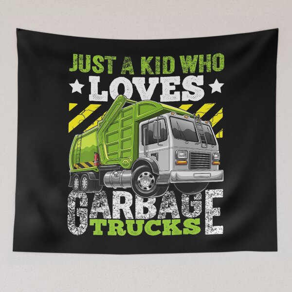 Item preview, Just A Kid Who Loves Garbage Trucks Funny Gift For Boys  designed and sold by ElesaFox.