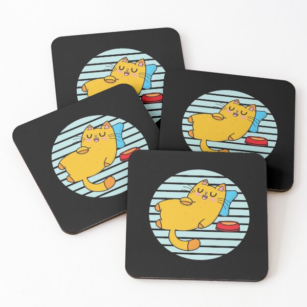 Item preview, Full Tummy Cat Nap Against Blue Moon designed and sold by PosterpartyCo.