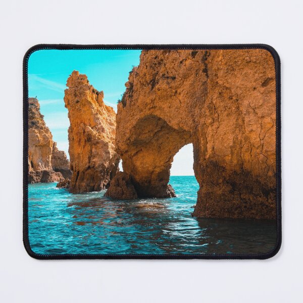 Item preview, Rough Beauty - Sea Stacks and Natural Arches in Orange and Teal designed and sold by Georgia Mizuleva.