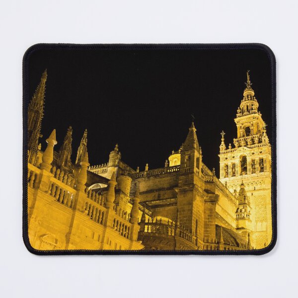 Item preview, Moorish and Gothic Intertwined - La Giralda and Seville Cathedral Illuminated View designed and sold by Georgia Mizuleva.