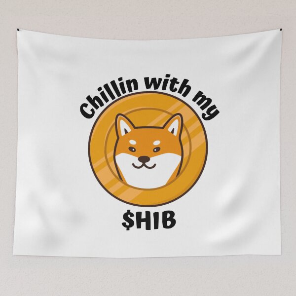 Item preview, Chillin with my Shib (Black)- Shiba Inu Crypto (Shibatoken) designed and sold by CaitU.
