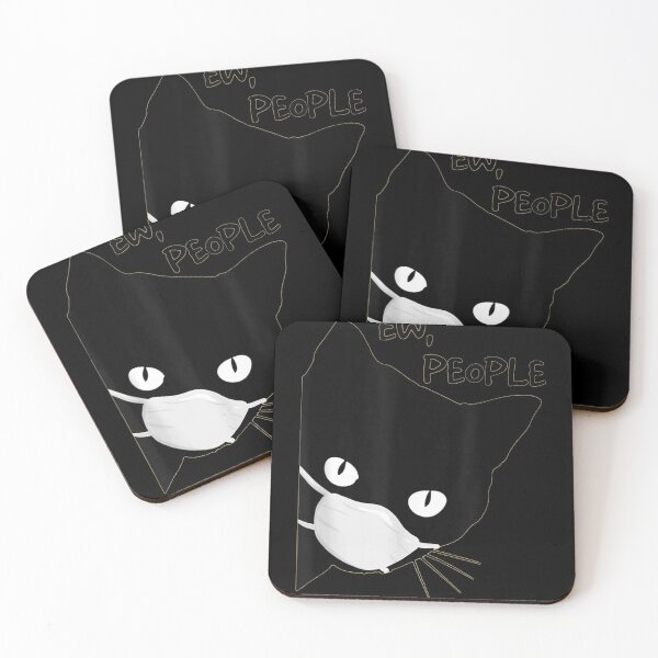Item preview, Ew people Black Cat Mask Quarantine 2020 designed and sold by LucaAndreien.