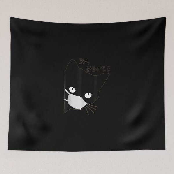 Item preview, Ew people Black Cat Mask Quarantine 2020 designed and sold by LucaAndreien.