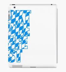 Oktoberfest text flag blue white pattern party celebrate design cool iPad Case/Skin