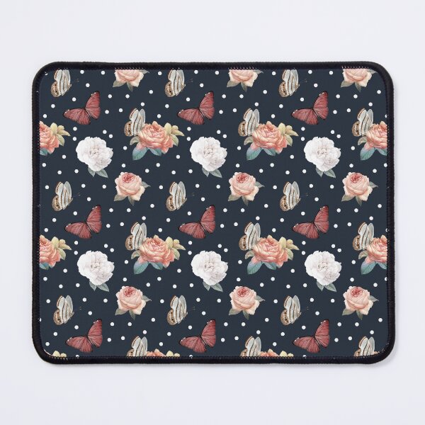 Item preview, Vintage flowers and butterfly in polka dot backround designed and sold by FunnyChameleon.