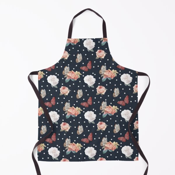 Item preview, Vintage flowers and butterfly in polka dot backround designed and sold by FunnyChameleon.