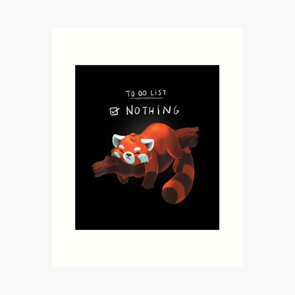 Item preview, Red panda cute lazy animal To do list designed and sold by LucaAndreien.